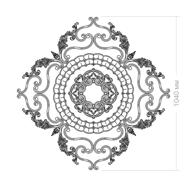 Розетка RODECOR Шинуазри Камелия Ф3 87502CN (1040*1040), компл