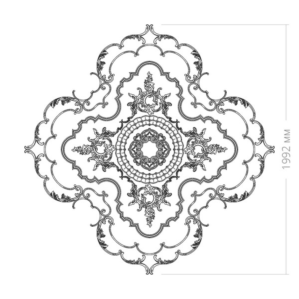Розетка RODECOR Шинуазри Мандарин Ф2 87505CN (1992*1992), компл