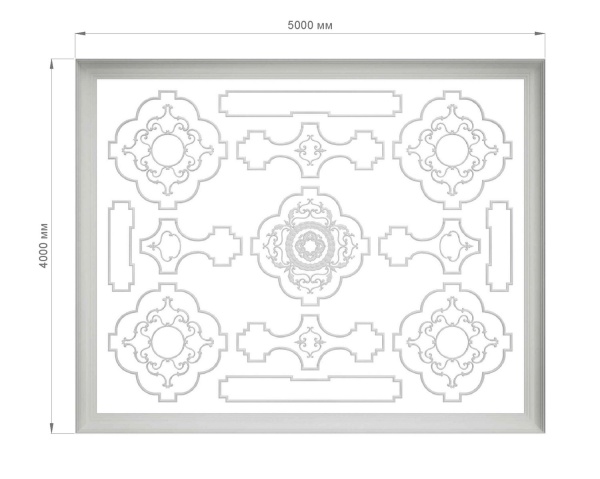 Потолок RODECOR Шинуазри Камелия Ф3 88013CN (5000*4000), компл
