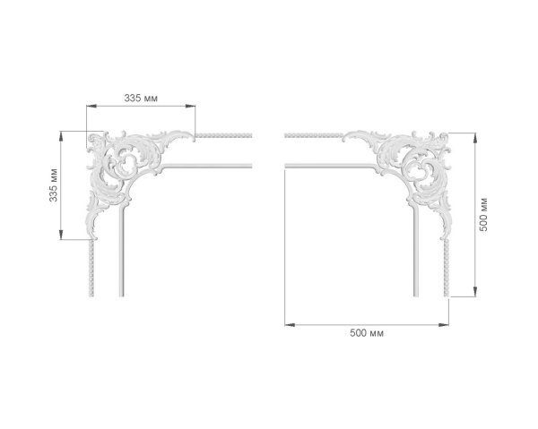 Узел RODECOR Рококо 66099RC (335*335), компл