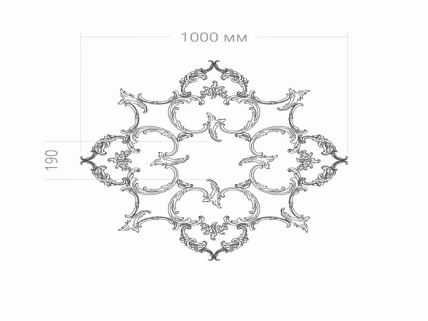 Розетка RODECOR Рококо 87042RC (1000*1000), компл