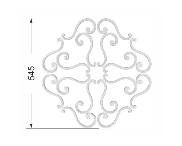 Розетка RODECOR Шинуазри 87519CN (542*542), компл