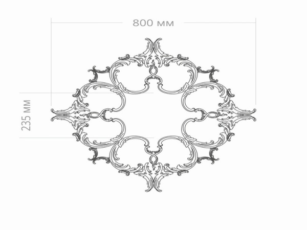 Розетка RODECOR Рококо 87034RC (802*802), компл