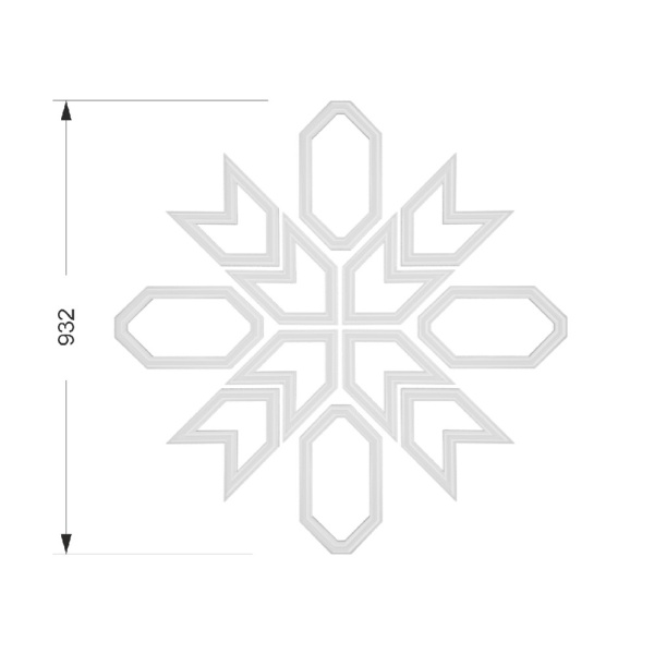 Розетка RODECOR Ар-Деко 87406AR (932*932), компл