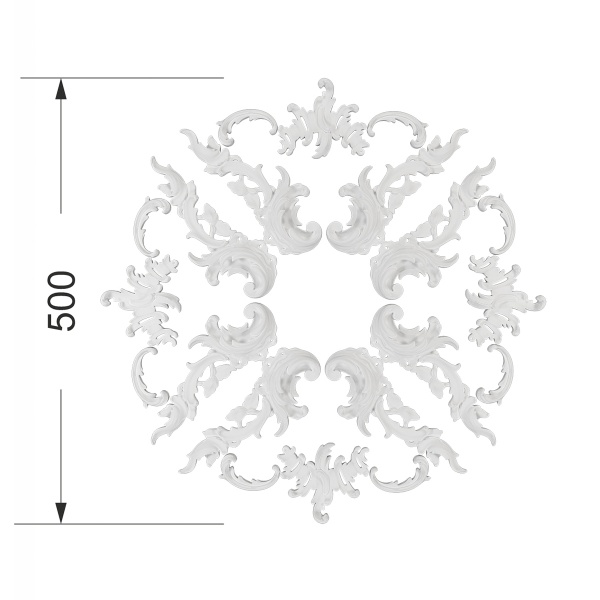 Розетка RODECOR Рококо 87054RC (500*500), компл