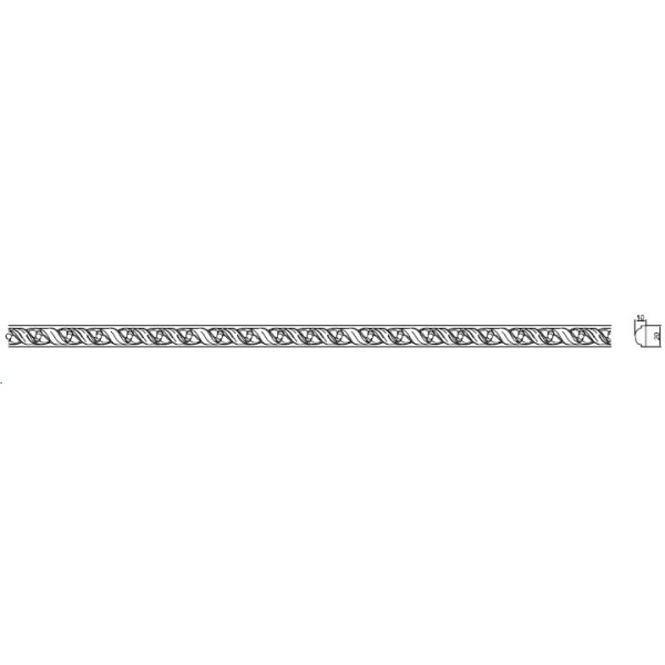 Молдинг RODECOR 04077RD (20*2000*10), шт