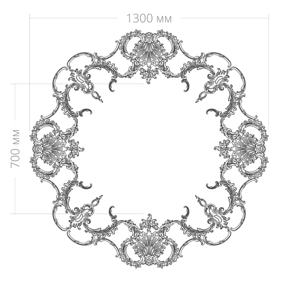 Розетка RODECOR Рококо 87019RC (1300*1300), компл