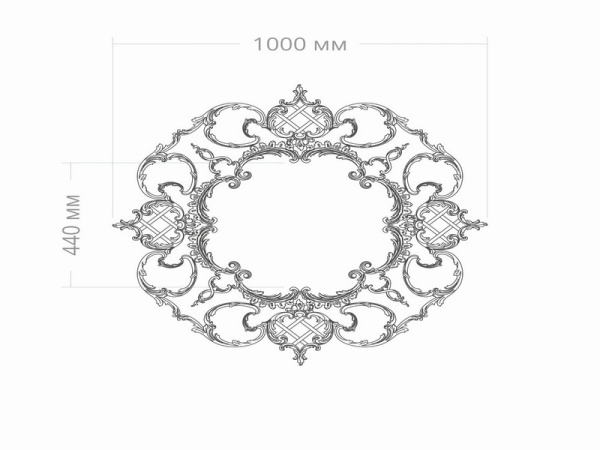 Розетка RODECOR Рококо 87039RC (1000*1000), компл