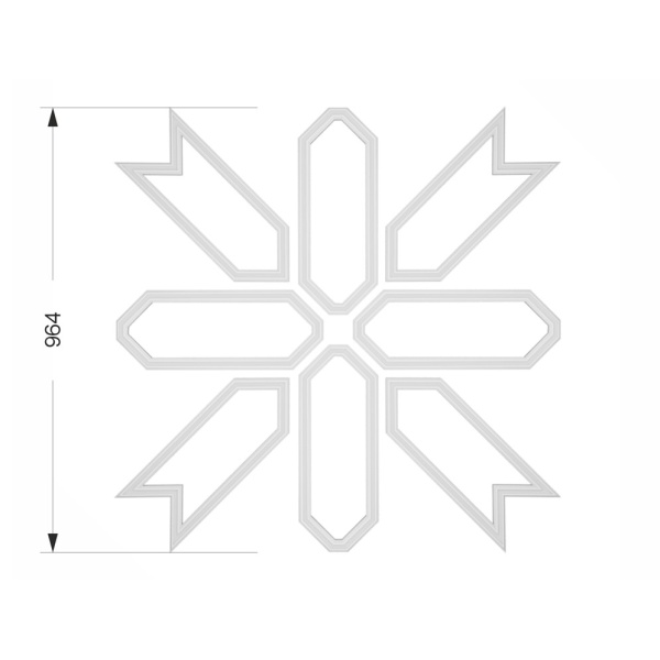 Розетка RODECOR Ар-Деко 87407AR (964*964), компл