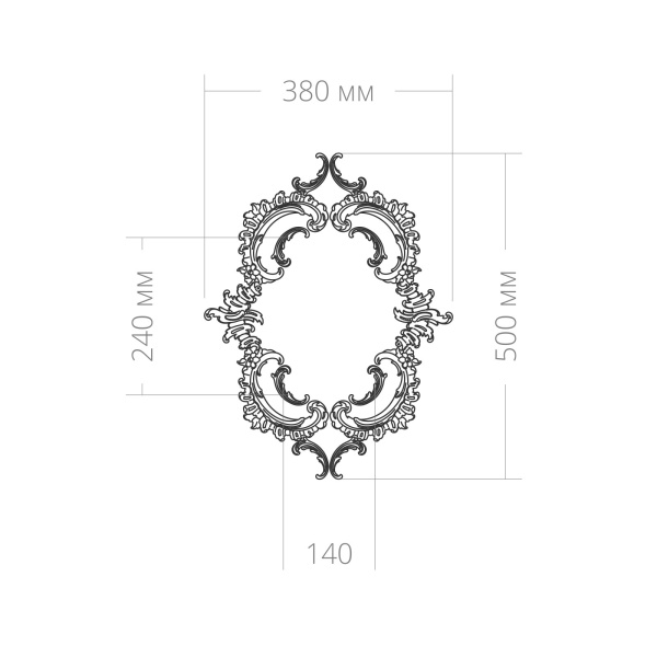 Розетка RODECOR Рококо 87020RC (500*380), компл