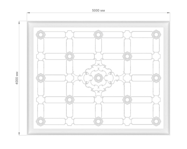 Потолок RODECOR Шинуазри Пагода Ф3 88033CN (5000*4000), компл